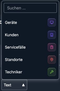 Feldtypen mit Verbindungen zu anderen Bereichen