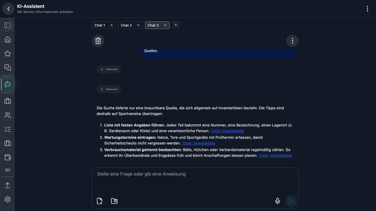 Webrecherche zu Inventarlisten mit Quellenhinweis.